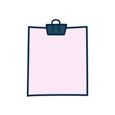 boş belge, satır ve doldurma biçimi ile klasör klipsi