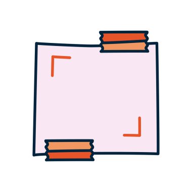 Teyp simgesi, satır ve doldurma biçimi olan not