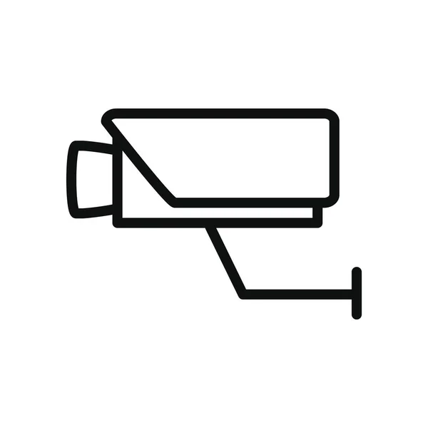 Иконка камеры безопасности, стиль линии — стоковый вектор