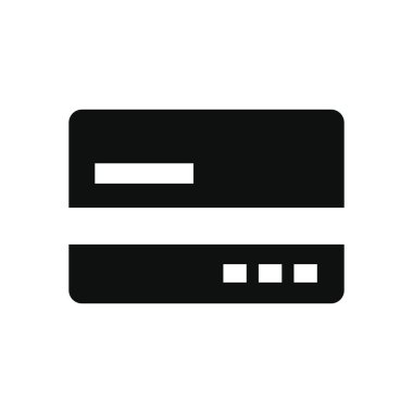 Kredi kartı simgesi, siluet biçimi