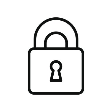 güvenlik kilidi simgesi, satır biçimi