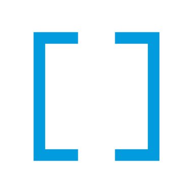 parantez düz biçim ikon vektör tasarımı