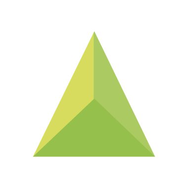 3d piramit düz biçim vektör tasarımı