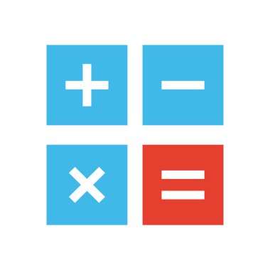 İzole hesap makinesi düz biçim vektör tasarımı