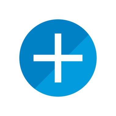 Artı düz biçim ikon vektör tasarımı