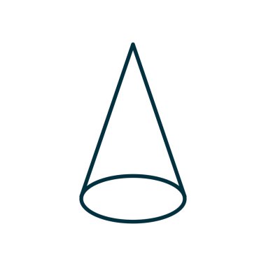 3d koni çizgisi biçim vektör tasarımı