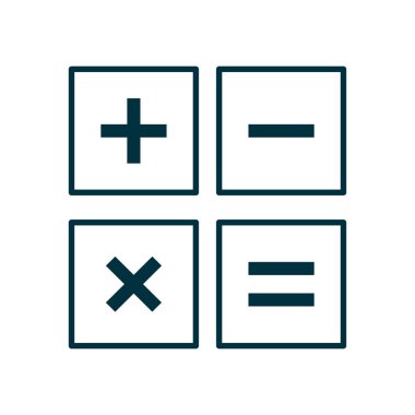 Isolated calculator tool line style icon vector design