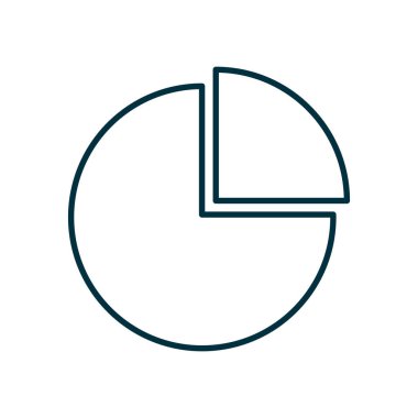 İzole edilmiş infografik pasta çizgisi biçim vektör tasarımı