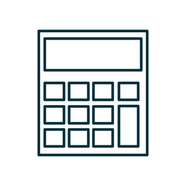 Isolated calculator tool line style icon vector design