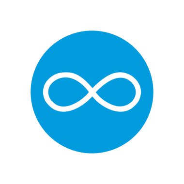 sonsuz düz biçim ikon vektör tasarımı