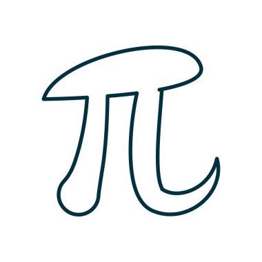 Pi çizgisi biçim vektör tasarımı