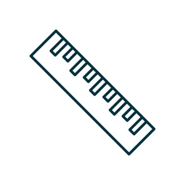 Cetvel aracı satır biçimi vektör tasarımı