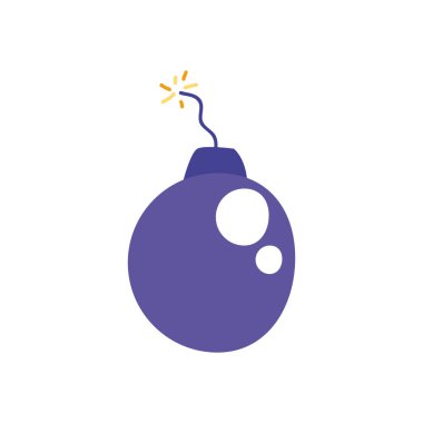 Bomba düz biçim simge vektör tasarımı