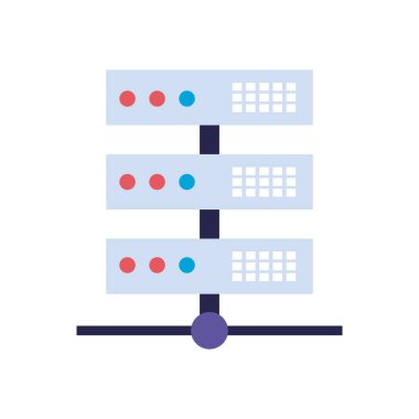 Web sunucusu düz biçim ikon vektör tasarımı