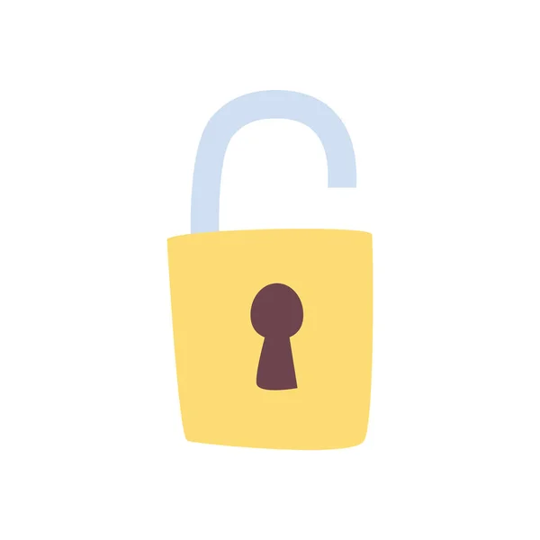 Padlock design de vetor ícone de estilo plano —  Vetores de Stock