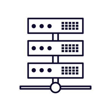 Web sunucu satırı biçim vektör tasarımı