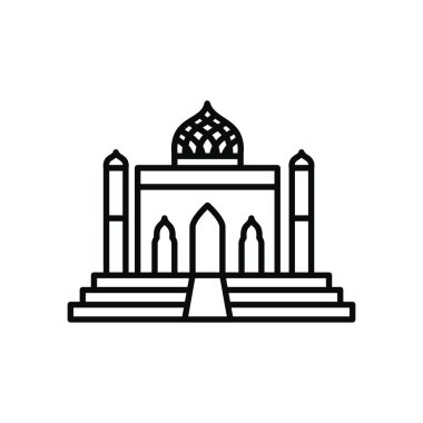 Mübarek bayram konsepti, İslami cami simgesi, satır biçimi