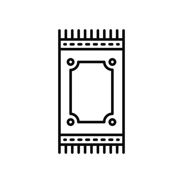 Concepto de mubarak EID, alfombra de oración, estilo de línea — Archivo Imágenes Vectoriales