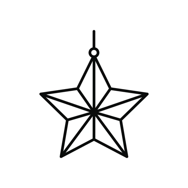EID mubarak koncept, ozdoba hvězdy ikona, styl čáry — Stockový vektor