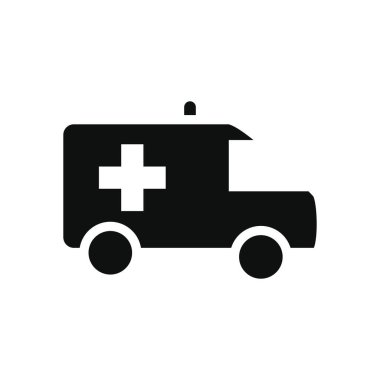 ambulans aracı simgesi, siluet biçimi
