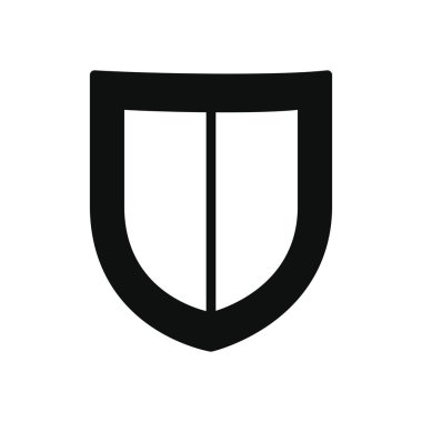 Tıp konsepti, koruma kalkanı simgesi, siluet tarzı