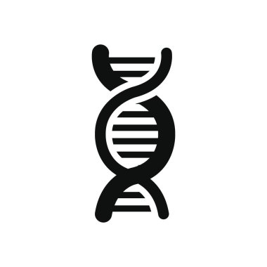 DNA zinciri simgesi, siluet biçimi