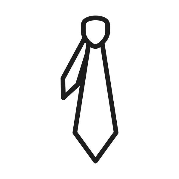 Иконка бизнес-галстука, стиль линии — стоковый вектор