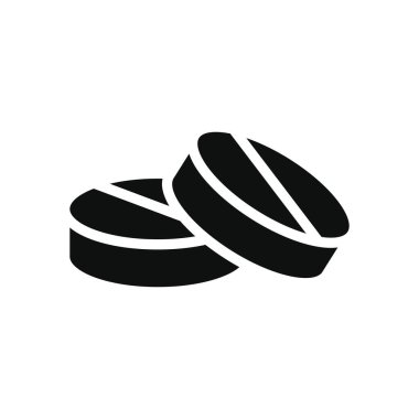 ilaç konsepti, ilaç hapları ikonu, siluet tarzı