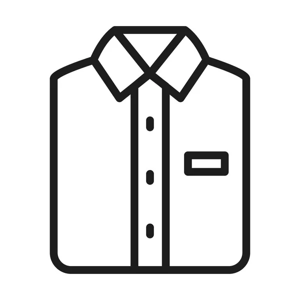 Camisa masculina icono, estilo de línea — Vector de stock