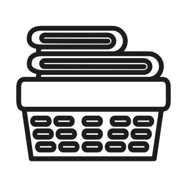 Elbise yığını simgesi olan kova, satır biçimi