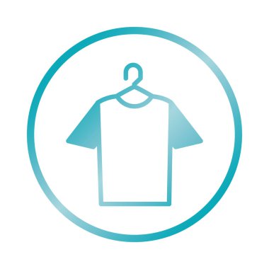 Tişört simgesine sahip askı, gradyan biçimi