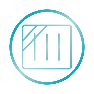 Tekstil bakım konsepti, gölge sembolü simgesinde kuru, gradyan tarzı