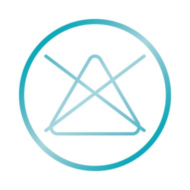 Tekstil bakım konsepti, sembol simgesini karıştırma, gradyan biçimi