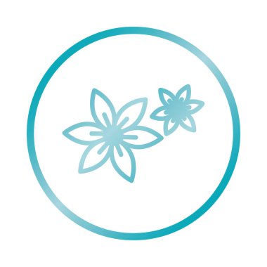 Güzel çiçek simgesi, gradyan stili