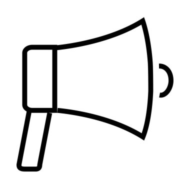 megafon aygıtı simgesi, satır biçimi