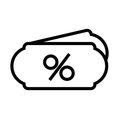 Alışveriş sitesi konsepti, indirim kuponu simgesi, satır biçimi