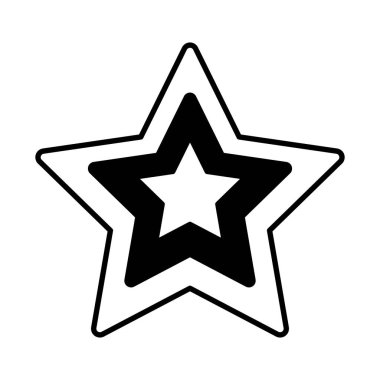 Bastille Günü konsepti, Fransa bayrağı ikonu olan yıldız, çizgi tarzı