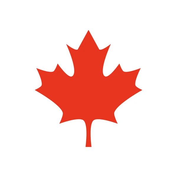 Canada day concept, maple leaf icon, silhouette style — стоковый вектор