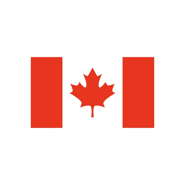 Canada day concept, canada flag icon, silhouette style — стоковий вектор