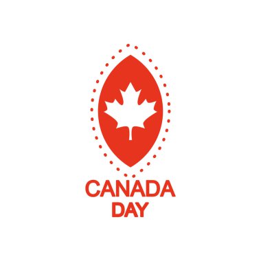 Kanada akçaağaç yaprağı simgesi, siluet stili gündüz tasarımı