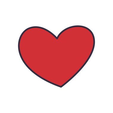 Kalp doldurma biçim vektör tasarımı