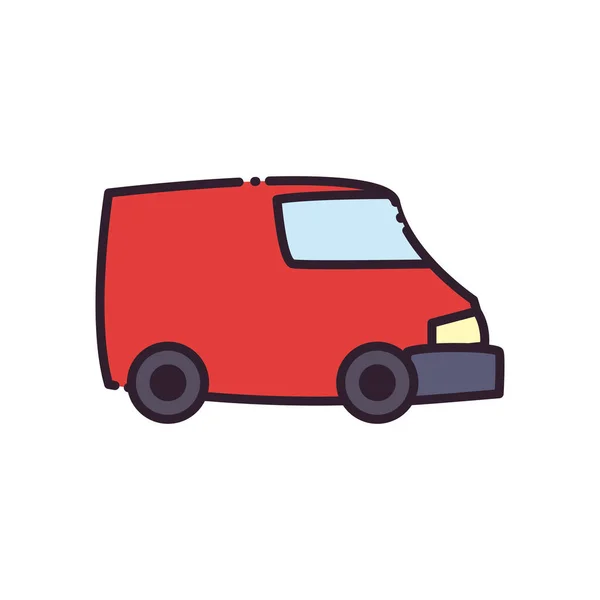 Truck platte stijl pictogram vector ontwerp — Stockvector