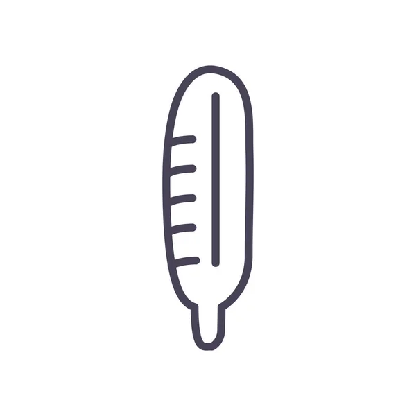 Termometer linje stil ikon vektor design — Stock vektor