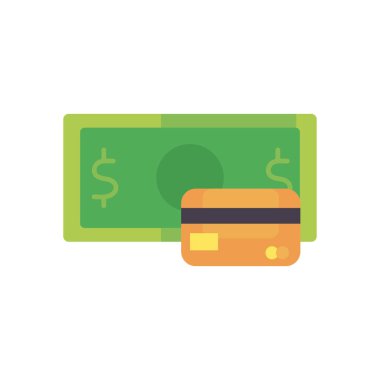 fatura ve kredi kartı düz biçim vektör tasarımı