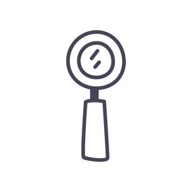 İzole edilmiş lupe çizgisi biçim vektör tasarımı