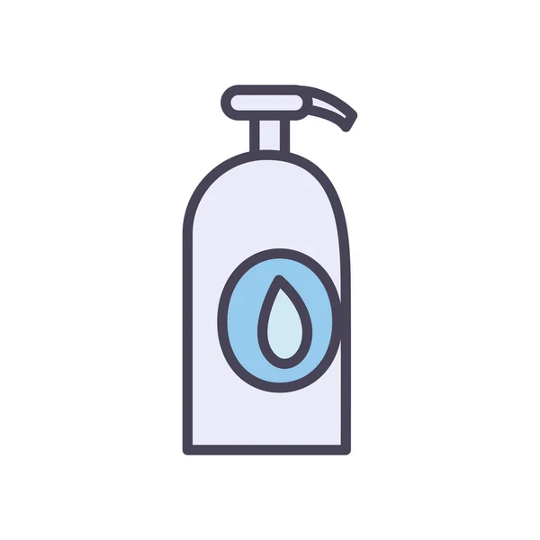 Diseño de vector de icono de estilo de relleno de botella antibacteriana — Archivo Imágenes Vectoriales
