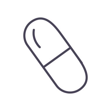 Tıbbi hap çizgisi biçim vektör tasarımı