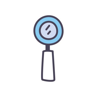 İzole lupe doldurma biçimi vektör tasarımı