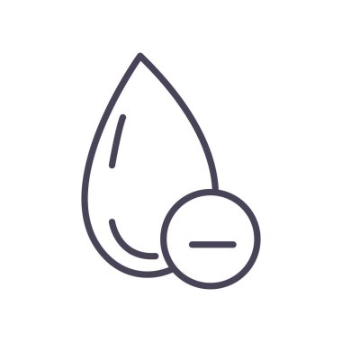 Eksi sembol çizgisi biçim vektör tasarımlı tıbbi düşüş