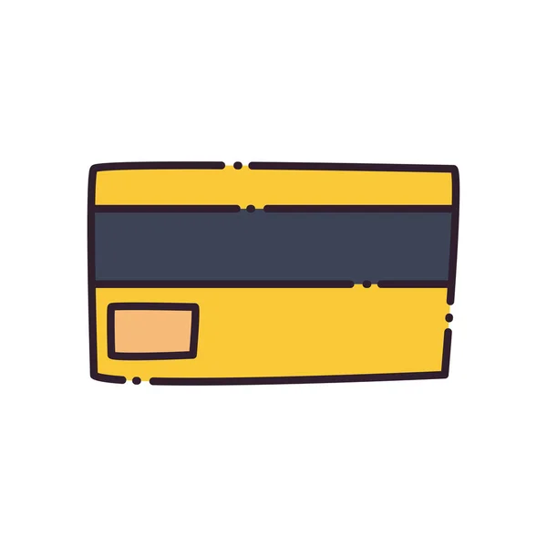 Design de vetor ícone de estilo plano de cartão de crédito — Vetor de Stock
